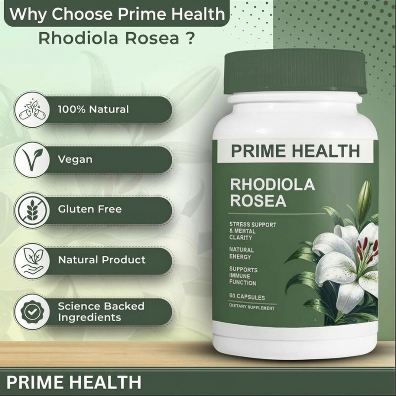 Prime Health Rhodiola Rosea Extract, 60 capsules (500mg)
