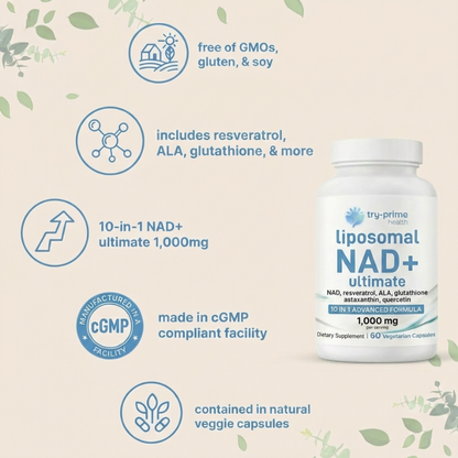 Prime Health Liposomal NAD+ Ultimate, 60 capsules (1000mg each)