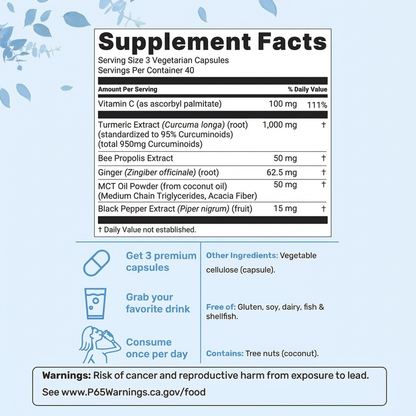 Prime Health Turmeric Curcumin 95, 120 capsules (1000mg each)